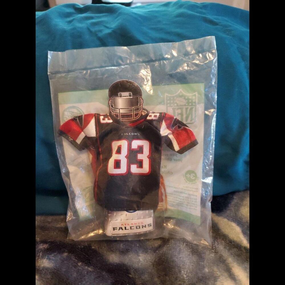 NFL Burger King Mini Jersey #83 Atlanta Falcons W/ Suction Cup Hanger Stand